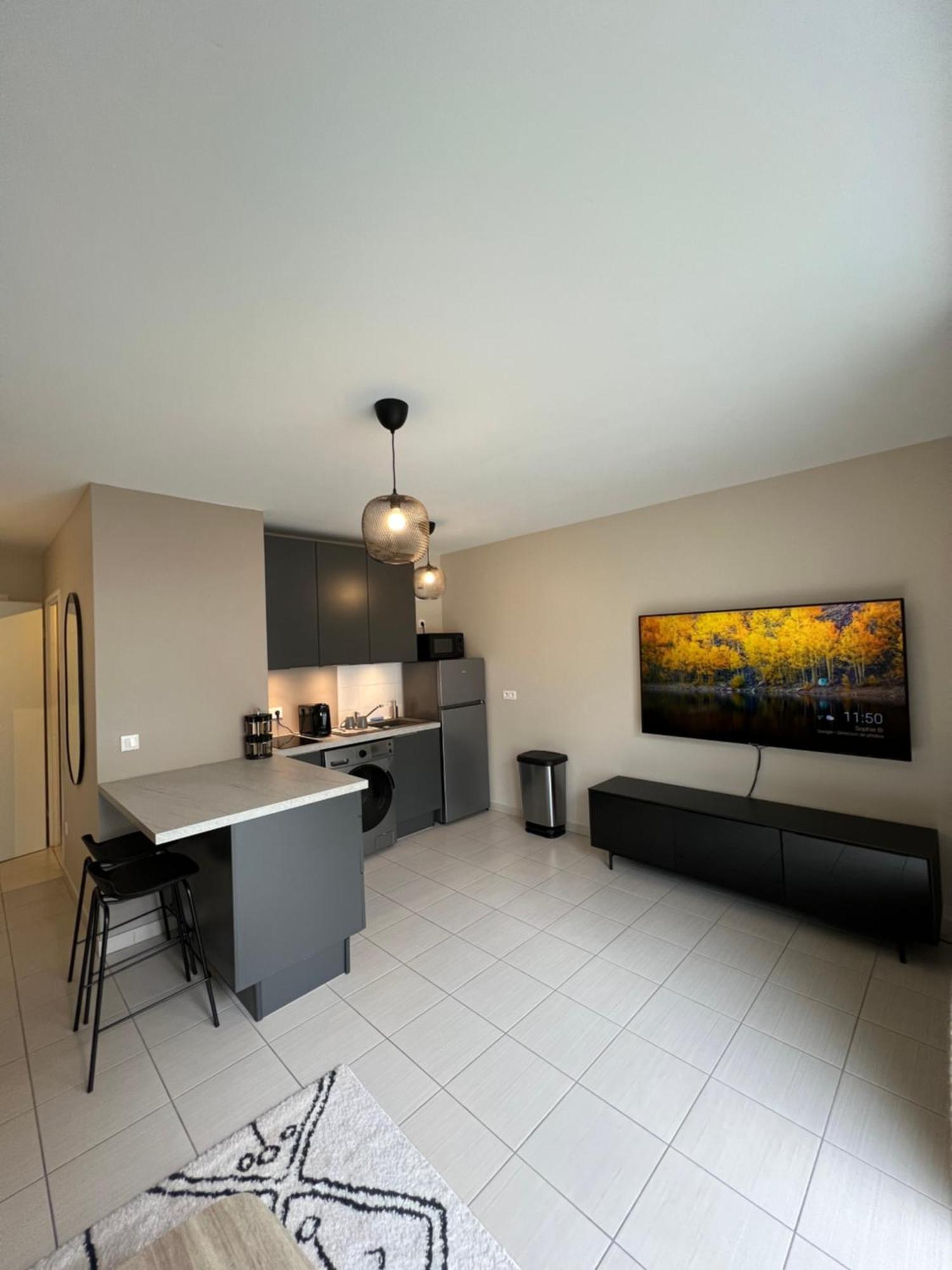 Charmant Studio En Residence Avec Parking 布西圣乔治 外观 照片